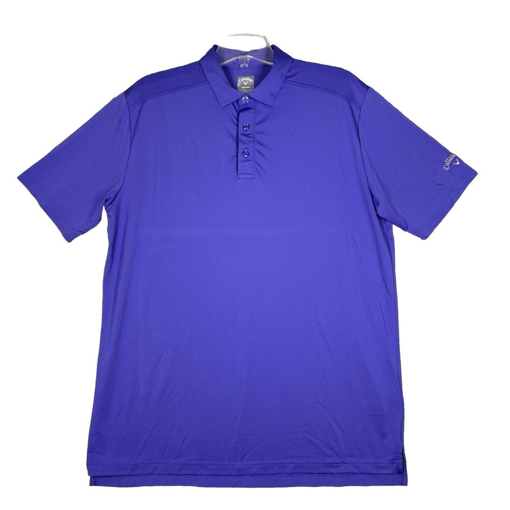 Callaway Shirt Mens Large Purple Golf Opti-Dri Polo Classic Preppy Casual Sports